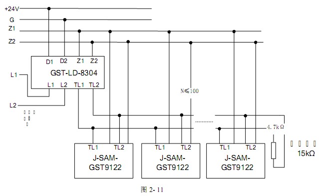 排煙風(fēng)機(jī)控制箱接線圖