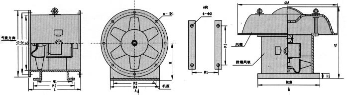 消防高溫雙速軸流排煙風機性能參數